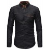 Stylish Stand Collar Long Sleeve Shirt for Man