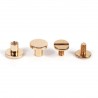 10sets Solid Brass Button Stud Screw Nail Screwback for Leather Rivet Belt DIY 6.5mm