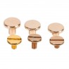 10sets Solid Brass Button Stud Screw Nail Screwback for Leather Rivet Belt DIY 6.5mm