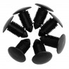 11mm 20PcsCar Plastic Black Door Bumper FenderHole Rivet Push Clips Fasteners