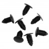 11mm 20PcsCar Plastic Black Door Bumper FenderHole Rivet Push Clips Fasteners