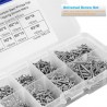 800Pcs Stainless Steel Self Tapping Screw Assortment Kit Lock Nut Wood Thread Nail Screw Sets M2