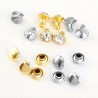 100pcs silver + 100 pcs golden Rivet with rhinestone diamond 7mm