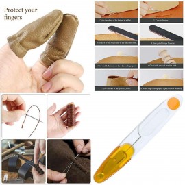 26pcs Craft DIY Handmade Tools Leather Stiching Wheel Punch Edger Groover Trench Device Belt Puncher Set Leather Hand Tools Set