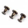 20pcs Flat Head Copper Brass Screws Nuts Leather Cap Accessory (6.5mm)