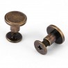 20pcs Flat Head Copper Brass Screws Nuts Leather Cap Accessory (6.5mm)