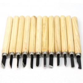 BU 12 Pcs Handy Wood Carving Art Mini Chisels Set Sculpture DIY Craft Tool New