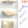 MAJU Folding Wall Shelf L Bracket with Spring Wall Mount Rack Support Iron L