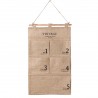 Practical 5 Pockets Jute Wall Hanging Bag