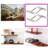 Free Shipping 4pcs 10mm x 102mm Metal Hidden Concealed Invisible Shelf Support - 4inchHardened - Low Profile Blind Mounts for wall Shelving Bracket