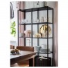 Vittsjo Shelving Unit Black-Brown Glass 100X175 Cm