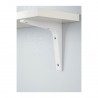 Wall Shelf black brown complete with brackets, 24x59 cm