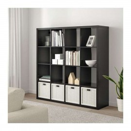 Kallax Shelving Unit Black-Brown 147X147 Cm