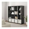 Kallax Shelving Unit Black-Brown 147X147 Cm