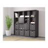 Kallax Shelving Unit Black-Brown 147X147 Cm