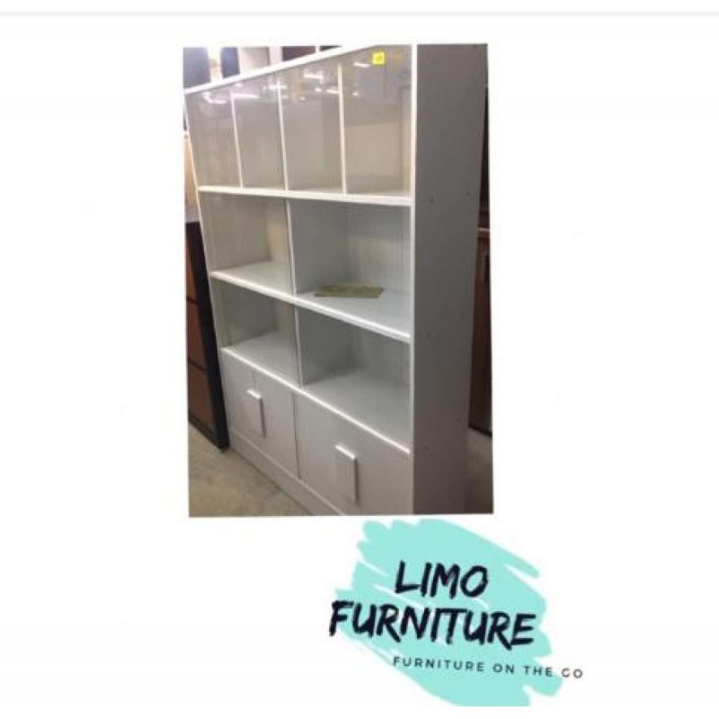 Ready Stock Multipurpose Shelves Sliding Glass Door