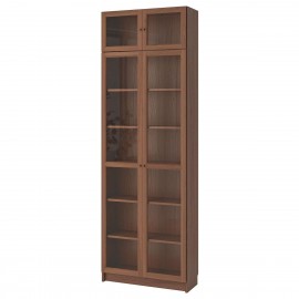 Billy / Oxberg Bookcase Brown Ash Veneer 80X237X30 Cm