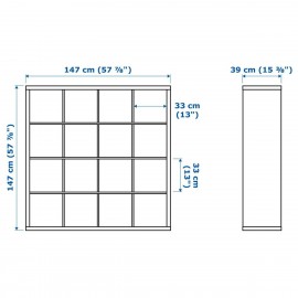 Kallax Shelving Unit High-Gloss White 147X147 Cm