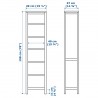 Hemnes Bookcase White Stain 49X198 Cm