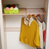 Plastic Wardrobe Closet Storage Shelf Cabinet Stretchable Layered Partition Rack