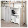 Ivar 4 Sections/Shelves/Cabinet Pine White 344X30X226 Cm