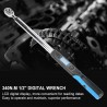 【1pcs Free Shipping】340N.m 1/2'' Digital High Accuracy Torsion Bidirectional Ratchet Head Electronic Wrench