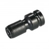 1/2" Square to 1/4" Hex Shank Socket Adapter Quick Release Chuck Converter for Impact and Ratchet Wrench