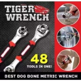 48 in 1 Eight In One Wrench Dog Bone Wrench Universal Rotating Multi-head Wrench