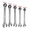 5 Pcs Steel Ratchet Spanner Gear Ring Wrench Ratchet size:10/12/13/17/19mm