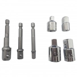 Socket Adapter Converter Set Hex Shank Drill Nut Wrench 3 Piece Socket Extension Adapter Bit Set Set of 4 Reducing Chucks Adapter For Ratchet Clamps