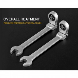 12mm Flexible Head Ratchet Spanner Combination wrench a set of keys gear ring wrench ratchet handle tools  YF066