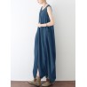 Irregular Sleeveless Loose Back Zipper Baggy Casual Jumpsuits