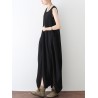 Irregular Sleeveless Loose Back Zipper Baggy Casual Jumpsuits