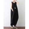 Irregular Sleeveless Loose Back Zipper Baggy Casual Jumpsuits