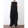 Irregular Sleeveless Loose Back Zipper Baggy Casual Jumpsuits