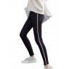 Side Striped Thicken Warm Velvet High Stretch Slim Leggings Pants