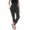 Asymmetrical Pockets Solid Color Pencil Pants