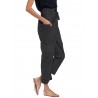 Asymmetrical Pockets Solid Color Pencil Pants