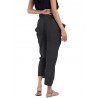 Asymmetrical Pockets Solid Color Pencil Pants