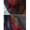 Thick Folk Style Print Patchwork Vintage Denim