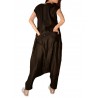 Solid Color Loose Overall Short Sleeve Harem Jumpsuit