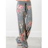 Casual Loose Flower Printed Women Pants