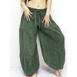 Women Solid Color Loose Wide Leg Yoga Harem Pants