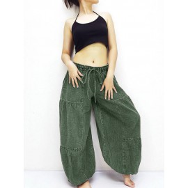 Women Solid Color Loose Wide Leg Yoga Harem Pants