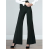 Black High Waist Wide Leg Flare Pants