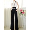 Black High Waist Wide Leg Flare Pants