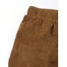 Solid Color Elastic Waist Corduroy Casual Pants