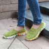 US Size 5-11 Women Hand-made knitting Shoes Casual Comfortable Breathable Camouflage Flats Shoes