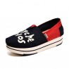 Women Chic Shoes Breathable Summer Casual Shoes Slip-on Platform Canvas