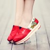 Women Chic Shoes Breathable Summer Casual Shoes Slip-on Platform Canvas